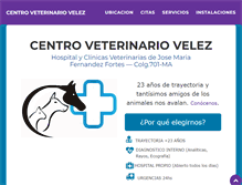 Tablet Screenshot of centroveterinariovelez.com